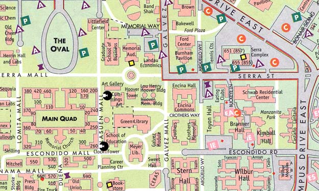 stanford university campus map